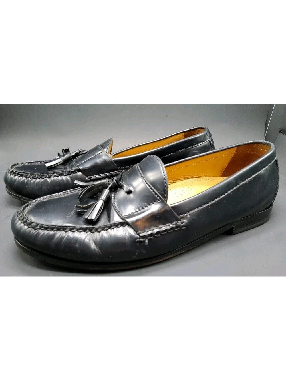 COLE HAAN NikeAir Tassel Loafers C06587 Slip On Dress Shoes Men's 10.5M Black
